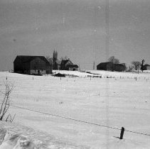 K-69-03-01  Farm buildings on Lot 1, Con. VIII, Arran Township, March 1969