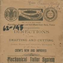 A962.062.001 - Front Cover - Crow's New And Improved Mechanical Tailor Syst