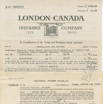 Page 1, 1927 Insurance Policy for S.S. No. 7 Eastnor And Albemarle