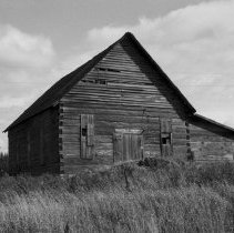 K-61-04-20 Log church on Old Nipissing Road near Magnetawan, 1961