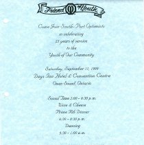 A2017.002.011 Item 1 - Southport Optimists 25th Anniversary invitation