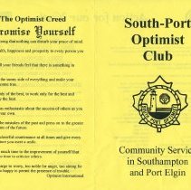 A2017.002.015a - South-Port Optimists Pamphlet, side 1