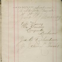 Rock of Friendship Temperance Society procedure book, last pg with writing