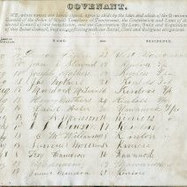 Rock of Friendship Temperance Society Covenant Book, page 1