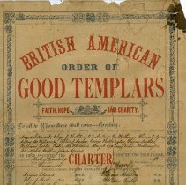 Rock of Friendship Lodge No. 59 Charter, top half