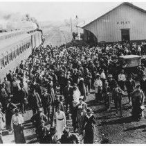 Crowd at Ripley railway station