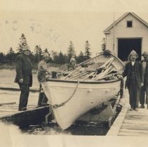 The crew and their lifeboat