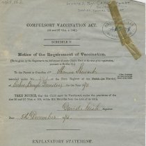 A965.025.001a - Notice of requirement for vaccination, page 1