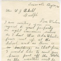 Letter to Mrs. W.J. Arkell, page 1