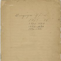 Burgoyne Young Peoples Society Minutes, front cover