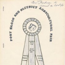 Advance Prize List for Port Elgin and Dist. Agricultural Fair, 1981 Cover