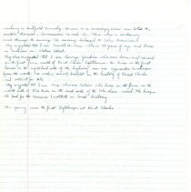 Page 74, Jack Campbell visit notes - Huron Township Scrapbook