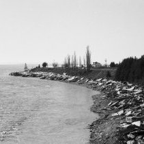 K-63-06-01 Right bend of Saugeen River - spring break-up, Southampton, 1963