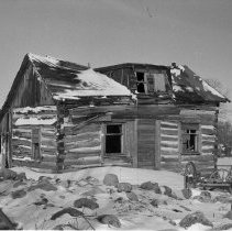 K-65-16-03 Log house, Lot 16, Con. IX, Elderslie Township , 1965