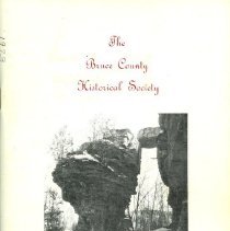 Cover - The Bruce County Historical Society year book - 1973