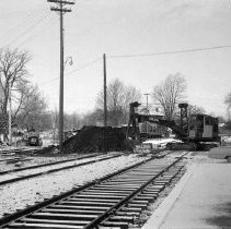 K-62-11-01 Laying new sewer line in Chesley at C.N.R. station, 1962