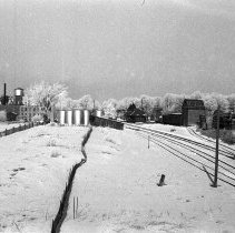 K-66-04-03 C.N.R. station and tracks, Chesley, February 27, 1966