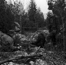 K-66-07-07 Lunch on Bruce Trail. Howard Krug, Peter Street & Sydney Street