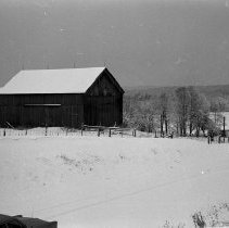K-67-38-05 House and barn of Ed Schreiber at corner from photo K-67-38-02