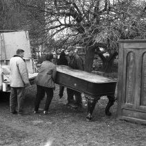 K-67-19-03 Loading up the baby grand piano, Holland Township, 1967