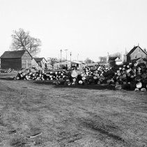 K-68-13-13 Log yard at sawmill, Elmvale, Simcoe County, April 1968