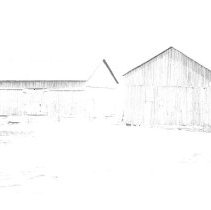 K-69-06-19 Barns on Lot 19, Con. XIV, Brant Township, April 1969