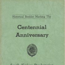 Historical booklet marking the centennial anniversary South Kinloss Presbyt