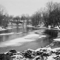 K-72-05-03 Logs at Krug Bros. Sawmill, Chesley, April 1972