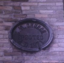 A2012.117.112 041 Methodist Church 1871-1925, Name Plate