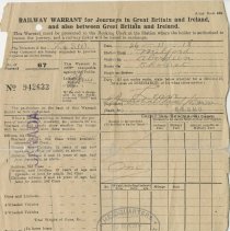 A2018.025.013c - Railway Warrant, Front