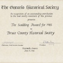 The Scadding Award for 1985