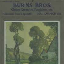 Burns Bros. store advertising calendar