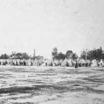 10: 160th Battalion raising tents at Carling Heights, London, August 1916