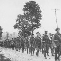08: The 160th en route to Chesley from Walkerton, June 4, 1916