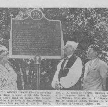 Sun-Times "Sergeant John Pearson VC" plaque unveiling