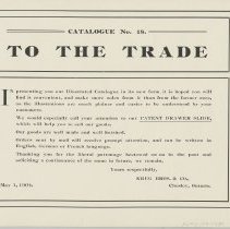 Krug Bros. & Co. Furniture Catalog 18 inside cover