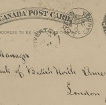 Postcard from J.C. Graham, Tiverton  Side 1