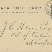 Postcard from A.M. Tyson, Wiarton   Side 1