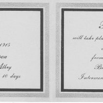 Memorial card Side 2