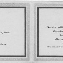 Memorial card Side 2