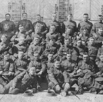 Group of soldiers, Bakers noted on reverse
