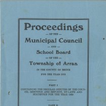Minutes - Municipal Council & School Board of Township of Arran 1959