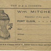Ax2011.306.011 - William Mitchell, Importer Of Dry Goods, Try D & A Corsets