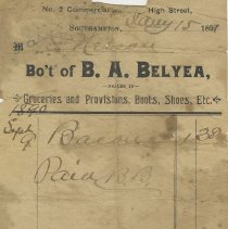 Ax2011.306.014 - B.a. Belyea, Groceries And Provisions, Boots, Shoes, Etc,