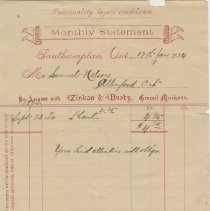 Ax2011.306.015 - Zinkan & Busby, General Merchants, Southampton, 1894