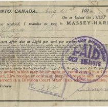 Ax2011.306.024 - Massey-harris Promise To Pay, 1894