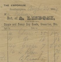 Ax2011.306.007 - A. Lindsay, Staple And Fancy Dry Goods, Groceries, Etc., S