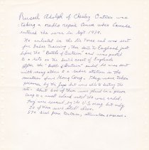 Russel Adolph WWII account