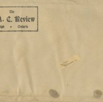 O.A.C. review, February 1917, volume XXIX, number 6, envelope