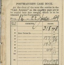 Postmaster's cash book